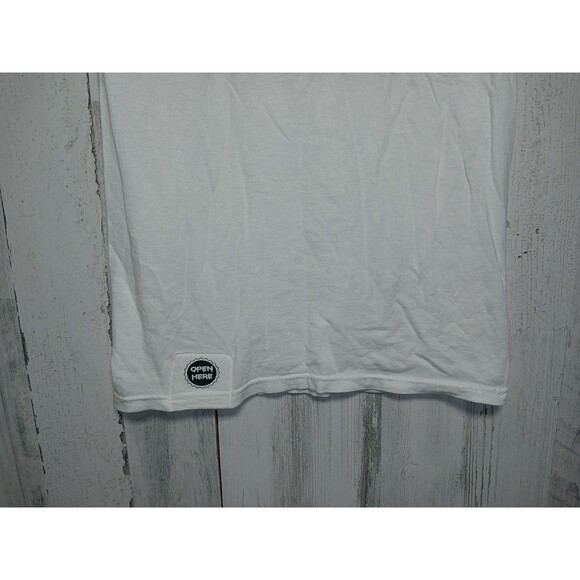 Funny Tee Shirt Beer Recycling Men's Small White Can Opener - Picture 2 of 7